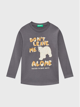 United Colors Of Benetton United Colors Of Benetton Majica 3YN4G106D Siva Regular Fit