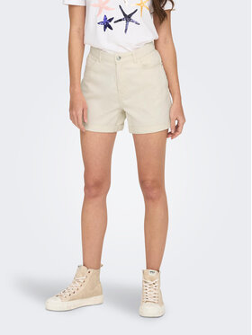 ONLY ONLY Jeansshorts 15230571 Beige Regular Fit
