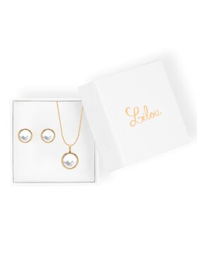 Lilou Lilou Set náhrdelník a náušnice Zaufanie Zlatá