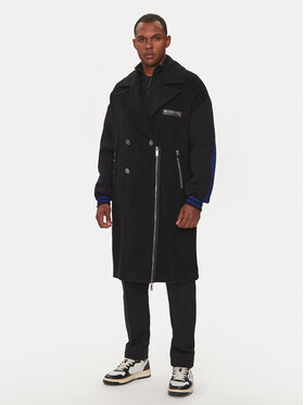 Richmond X Richmond X Wollmantel Mattag UMA24065CP Schwarz Regular Fit