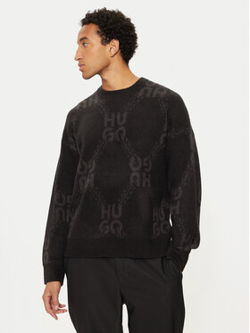 HUGO Hugo Sweter 50524564 Czarny Regular Fit
