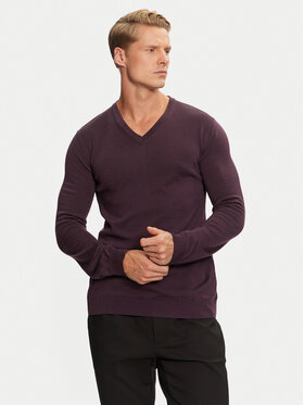 HUGO Hugo Sweter San Vredo-M 50474172 Fioletowy Slim Fit