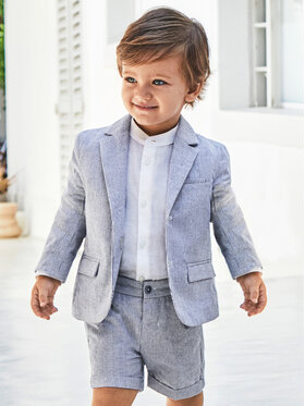 Mayoral Mayoral Pantalon scurți din material 1237 Albastru Regular Fit