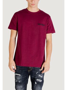 The Bomber The Bomber T-shirt Logo Bordeaux Shirt Fit