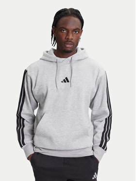 adidas adidas Mikina Essentials 3-Stripes JE6302 Sivá Regular Fit