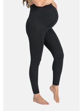 Teyli Teyli Legginsy bawełniane Ginna Czarny Regular Fit
