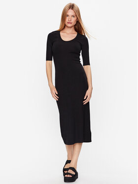 Calvin Klein Calvin Klein Плетена рокля K20K205752 Черен Slim Fit