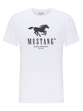 Mustang Mustang T-Shirt ALEX C PRINT Biały Regular Fit