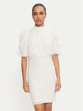 YAS YAS Kokteiļkleita Elza 26035567 Écru Regular Fit