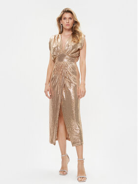 Rinascimento Rinascimento Φόρεμα κοκτέιλ CFC0116008003 Χρυσό Regular Fit