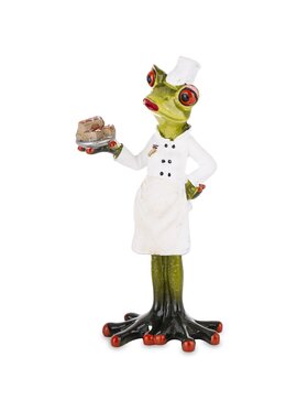 MIAhome MIAhome Figurka żabka FROGG z ciastkami w łapce Zielony