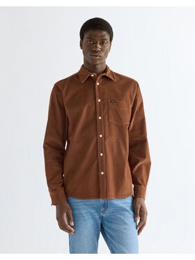 Wrangler Wrangler Koszula 1 PKT SHIRT Brązowy Regular Fit