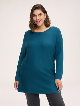 Fiorella Rubino Fiorella Rubino Sweter M216E002236N024 Turkusowy Over Fit