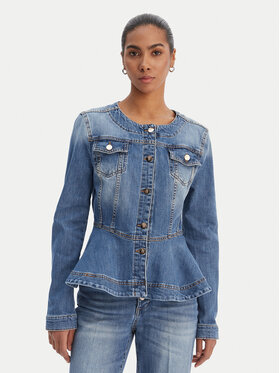 Fracomina Fracomina Jeansová bunda FR26SJ4007D40902 Modrá Regular Fit
