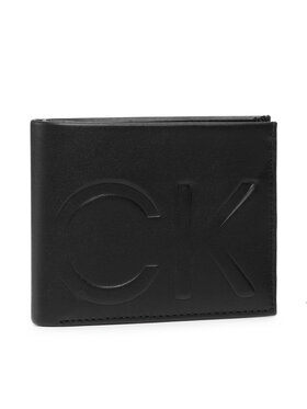 Calvin Klein Calvin Klein Nagyméretű férfi pénztárca Graphic Ck Bifold 5CC W/Coin K50K508001 Fekete