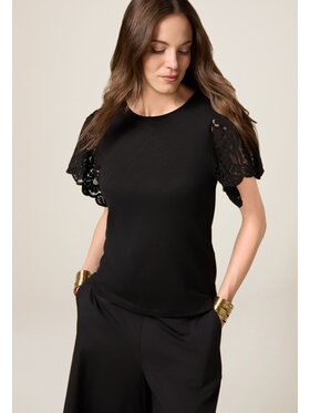 Oltre Oltre T-shirt G049J004269N033 Nero Regular Fit