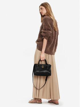 Tommy Hilfiger Tommy Hilfiger Ročna torba American Icon Mini Tote Leather AW0AW17926 Črna