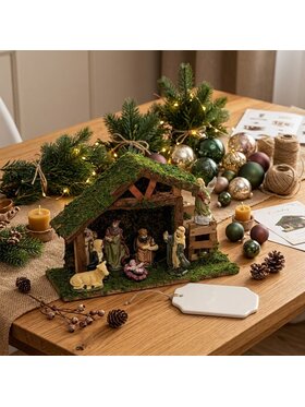MIAhome MIAhome Figurka szopka NATIVITI SCENE 8 figurek Kolorowy