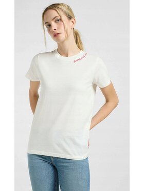 Lee Lee T-Shirt Little Embroidery Tee Biały Regular Fit