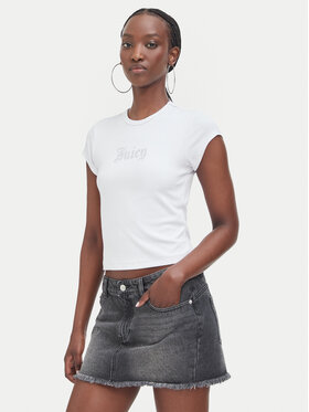 Juicy Couture Juicy Couture T-Shirt JCWCT226326 Biały Slim Fit
