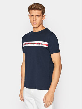 Tommy Hilfiger Tommy Hilfiger T-Shirt UM0UM01915 Tmavomodrá Regular Fit