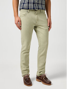 Wrangler Wrangler Spodnie materiałowe GREENSBORO Zielony Regular Fit