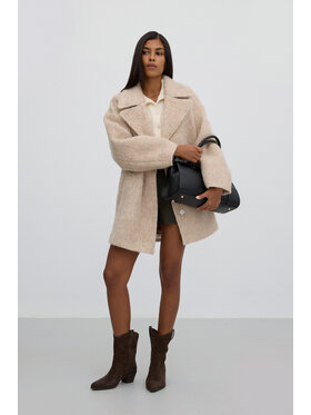 Estro Estro Cappotto ER00115603 Beige Loose Fit