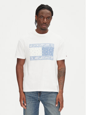 Tommy Jeans Tommy Jeans Tričko Paisley Flag DM0DM20810 Écru Relaxed Fit