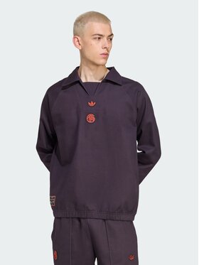 adidas adidas Bluza FC Bayern Terrace Icons Drill Fioletowy Loose Fit