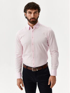 Evenemen Evenemen Koszula Stickat Różowy Slim Fit