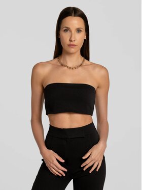MANDRAGORA MANDRAGORA Top Vanya Czarny Slim Fit