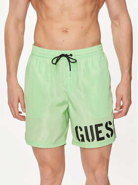 Guess Guess Szorty kąpielowe F4GT28 WG292 Zielony Regular Fit