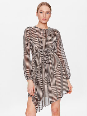 Sisley Sisley Každodenní šaty 4W7XLV036 Béžová Regular Fit