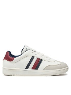 Tommy Hilfiger Tommy Hilfiger Sportcipők Stripes Low Cut Lace-Up Sneaker T3X9-33645-1269 Fehér