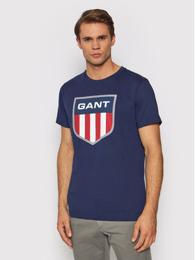 Gant Gant T-Shirt Retro Shield 2003112 Granatowy Regular Fit