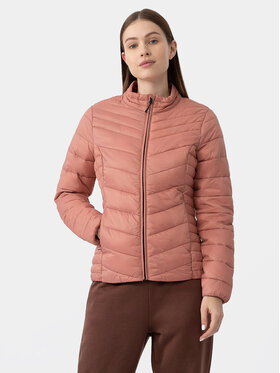 4F 4F Bunda pro přechodné období 4FAW23TDJAF224 Korálová Slim Fit