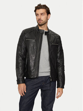 REPLAY REPLAY Кожено яке M8435 .000.84950 Черен Regular Fit