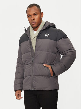 INDICODE INDICODE Vatovaná bunda Alanin 15-802 Sivá Regular Fit
