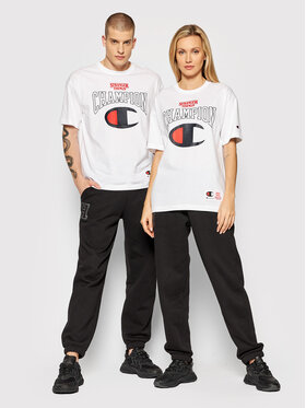 Champion Champion T-Shirt Unisex STRANGER THINGS Logo 217757 Weiß Custom Fit