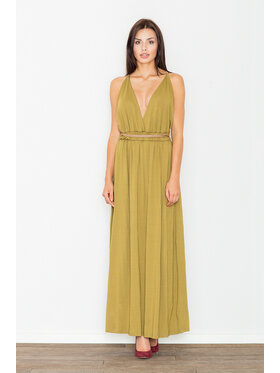 FIGL FIGL Sukienka M483 Khaki Regular Fit