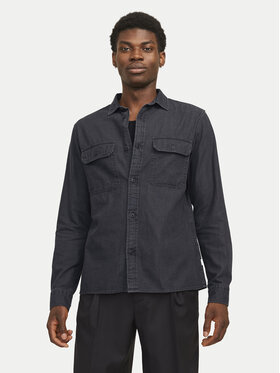 Jack&Jones Jack&Jones Τζιν πουκάμισο Travis 12269262 Μαύρο Comfort Fit