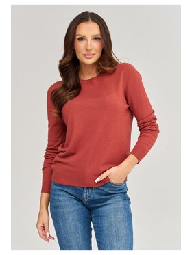 Makadamia Makadamia Sweter C105 Pomarańczowy Loose Fit