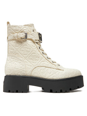Guess Guess Īsie zābaki Vaires FLTSOM FAL10 Balts