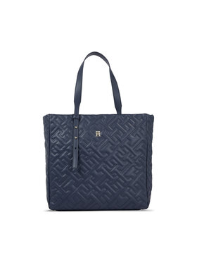 Tommy Hilfiger Tommy Hilfiger Дамска чанта Th Soft Tote Mono AW0AW15583 Тъмносин