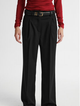 MARI PRETI MARI PRETI Kalhoty z materiálu SOLENNE Černá Slim Fit