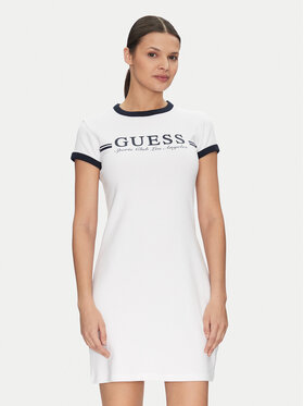 Guess Guess Rochie de zi V5GK02 KCQX1 Alb Slim Fit