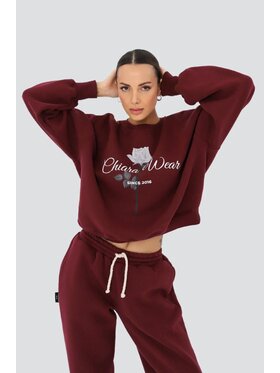 Chiara Wear Chiara Wear Spodnie dresowe Spodnie dresowe typu joggery Bordowy Jogger Fit