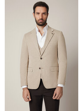 Lancerto Lancerto Marynarka Offida MA131225000006 Beżowy Slim Fit