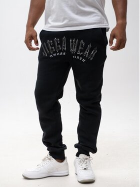 Jigga Wear Jigga Wear Spodnie dresowe Dresy Męskie Czarne Jigga Trap Logo XXL Czarny Regular Fit