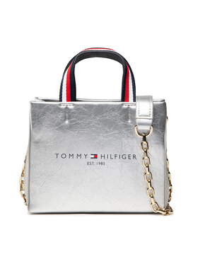 Tommy Hilfiger Tommy Hilfiger Sac à main Tommy Shopper Micro Tote AW0AW10800 Argent